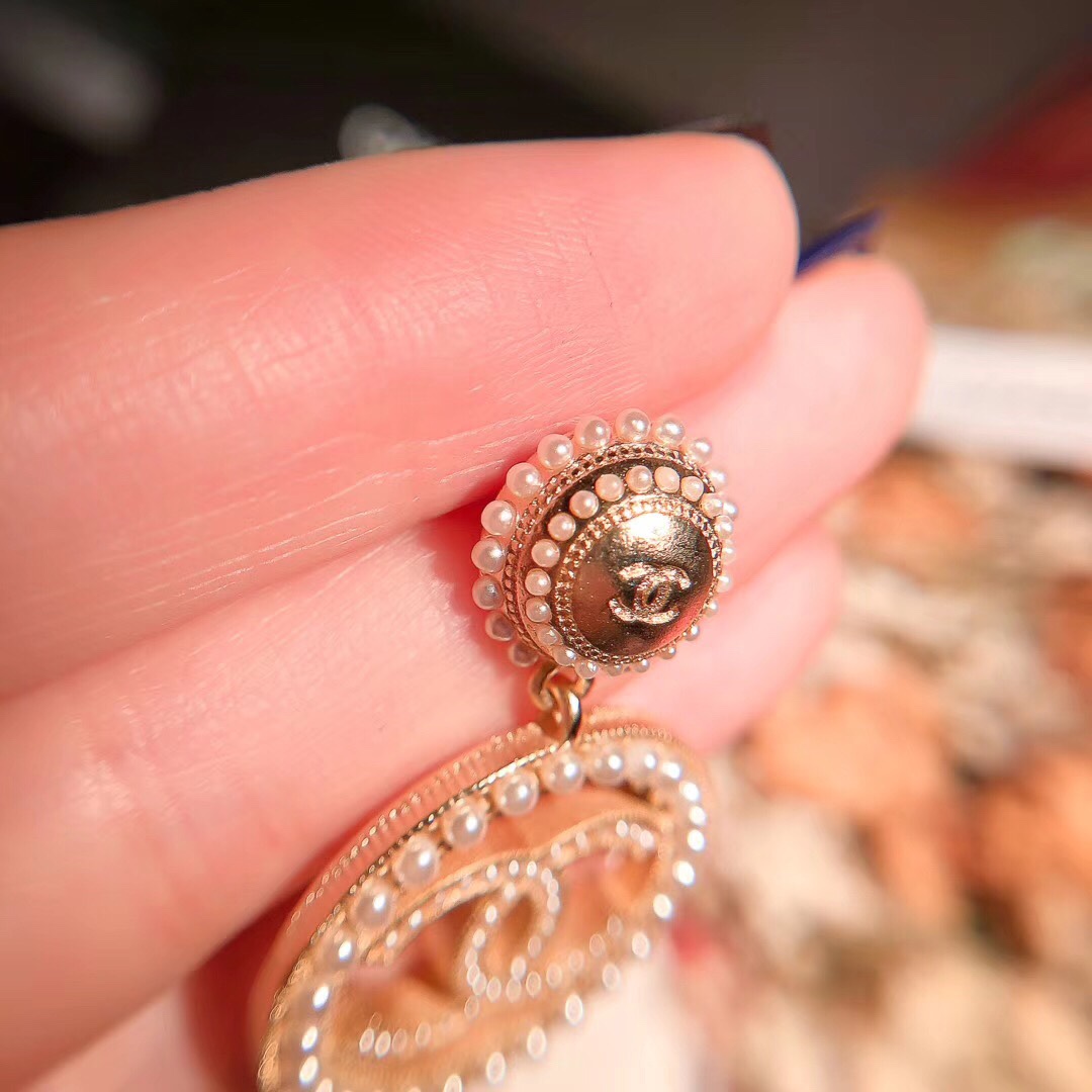 Chanel Earrings Silver L