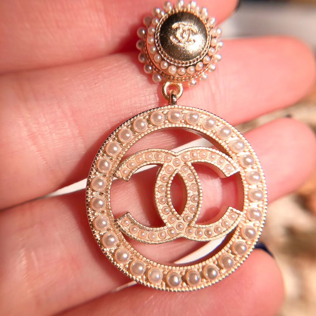 Chanel Earrings Silver L