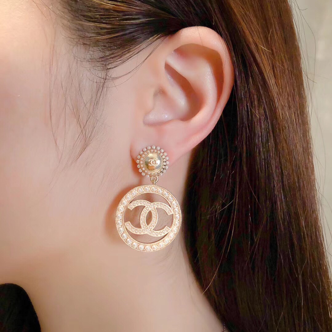 Chanel Earrings Silver L
