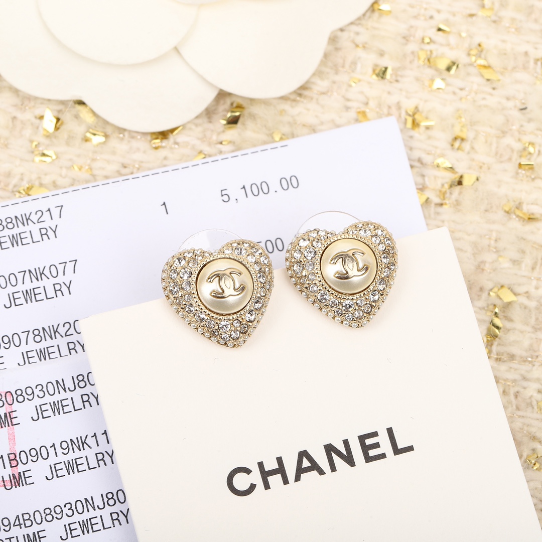 Chanel Earrings Inlaid L
