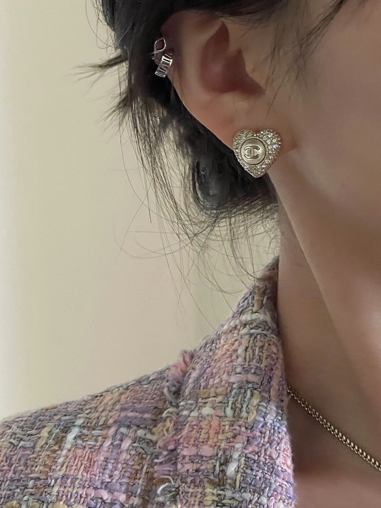 Chanel Earrings Inlaid L