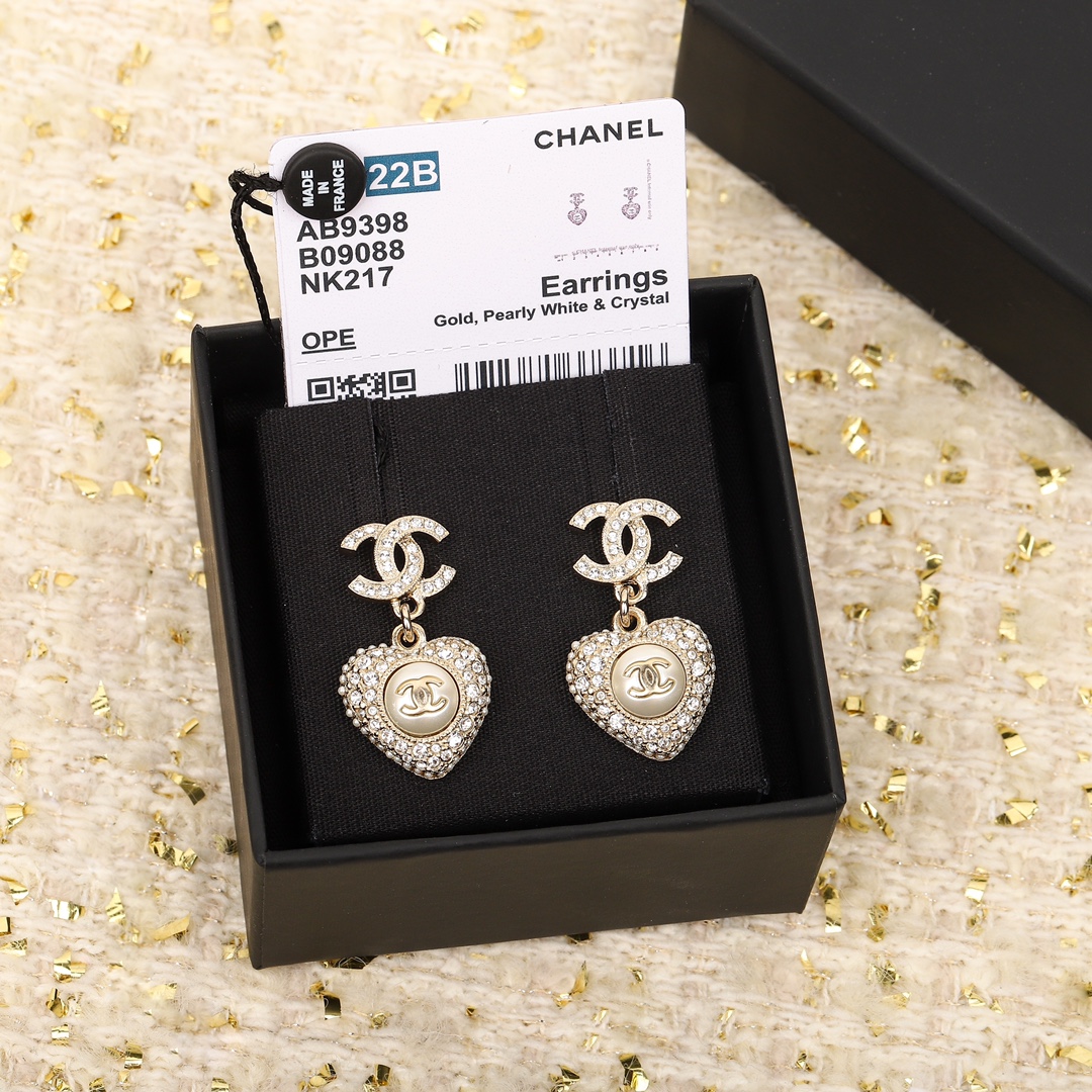 Chanel Earrings Inlaid L