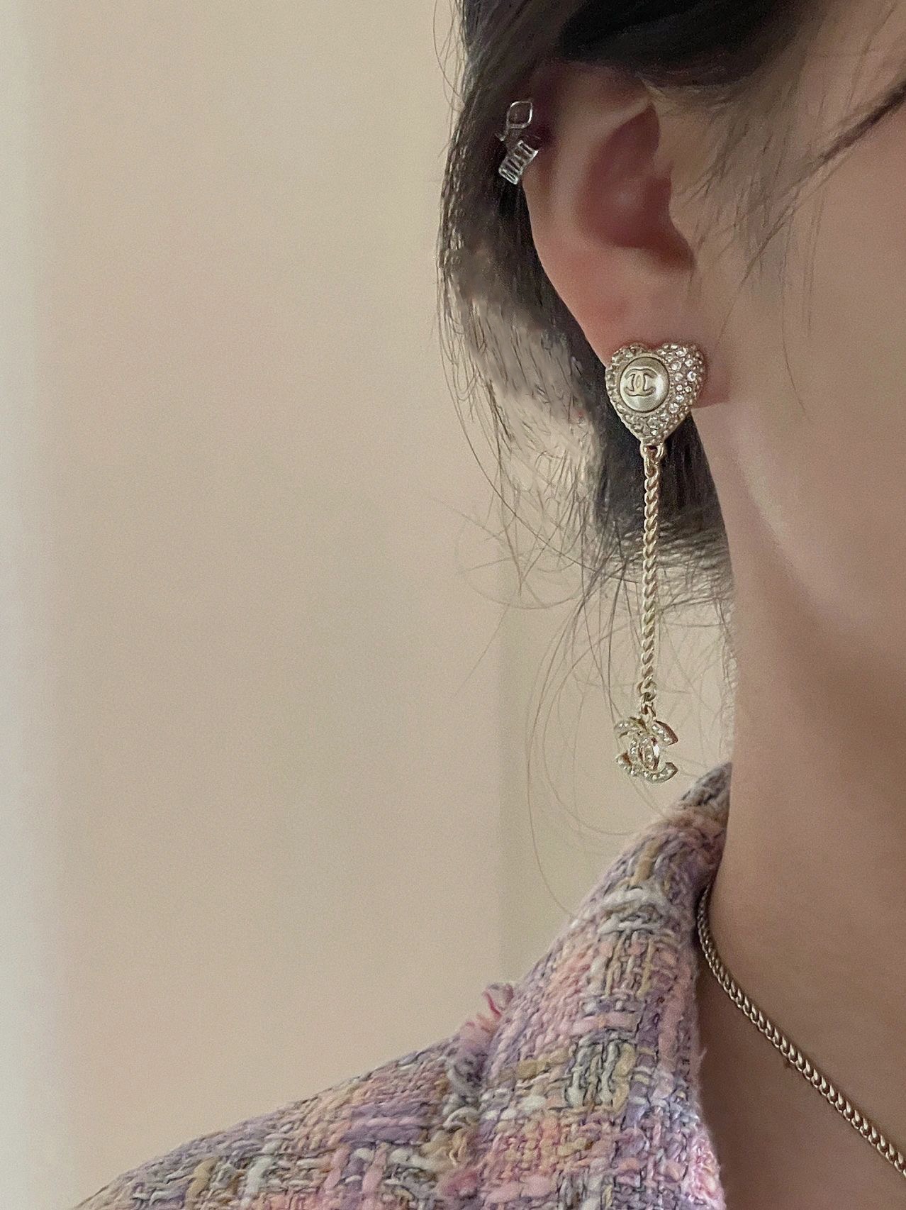 Chanel Earrings Inlaid L