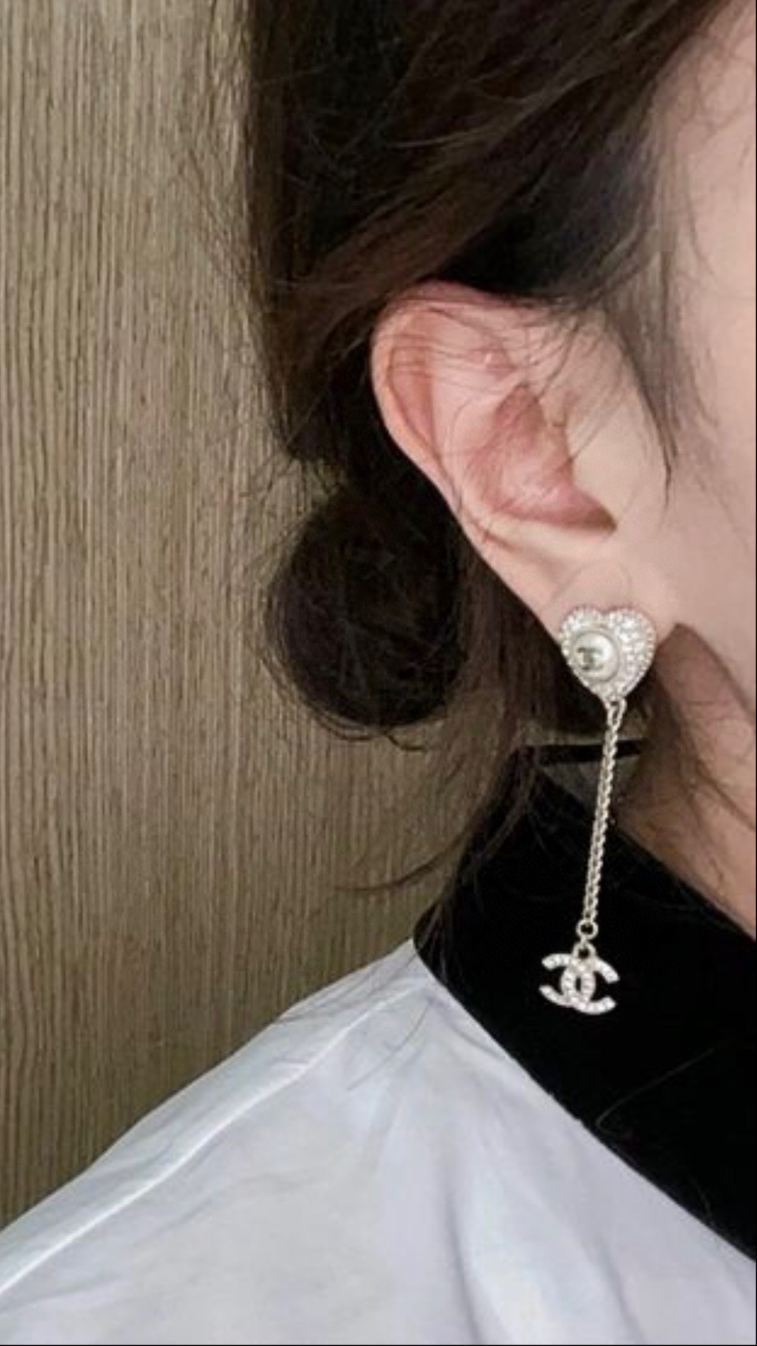Chanel Earrings Inlaid L