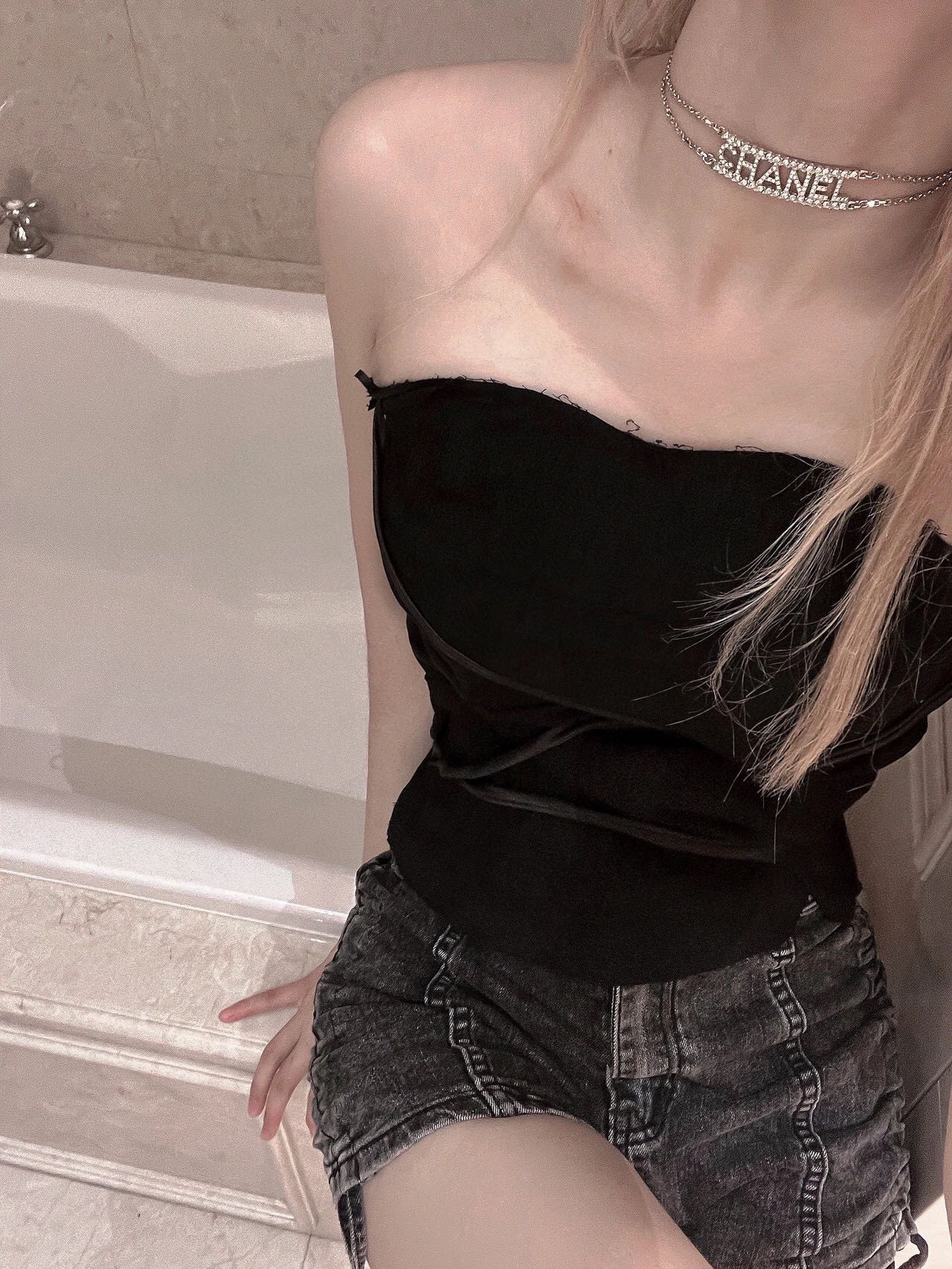 Chanel Necklace Pearl L