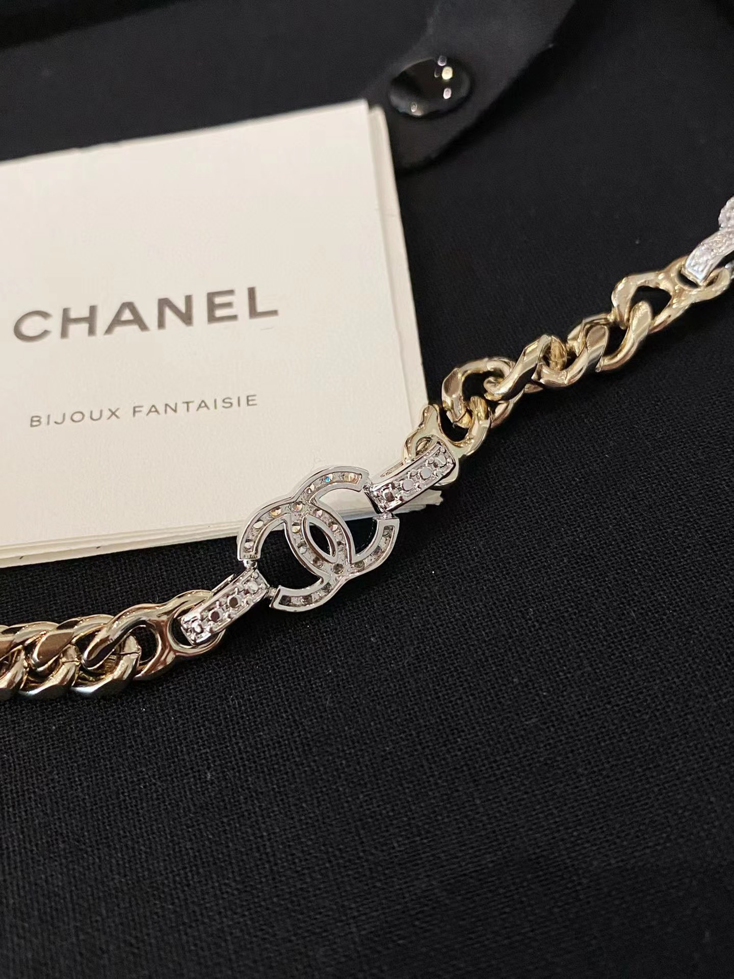 Chanel Necklace Silver Silver L