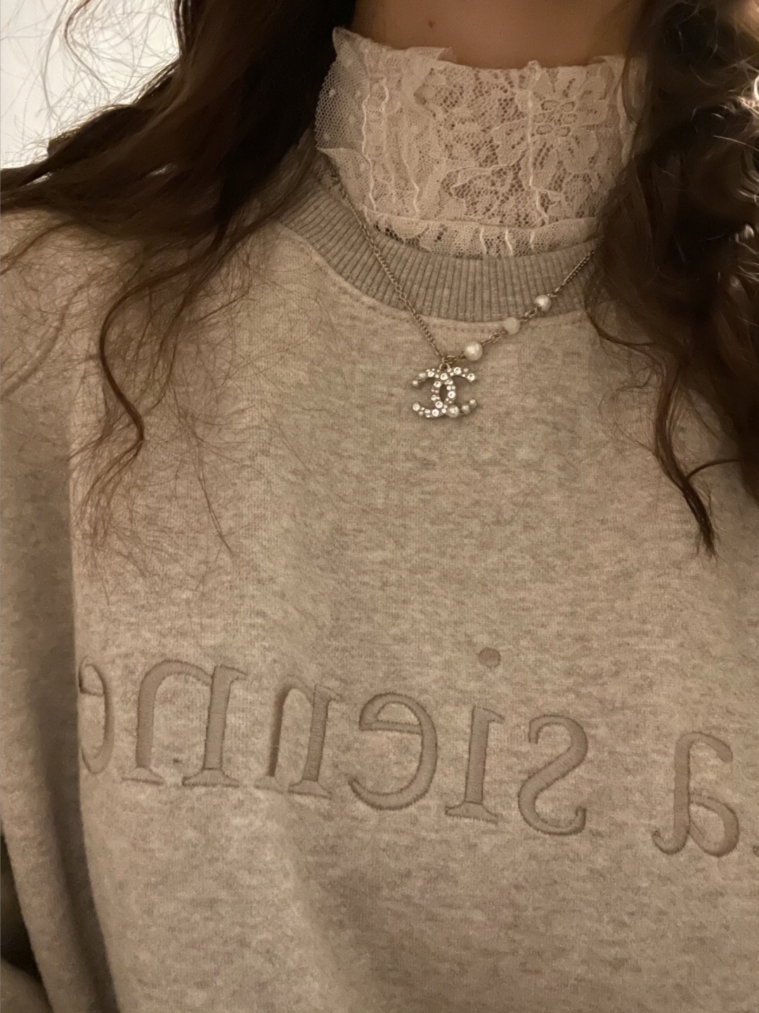 Chanel Necklace Pearl L