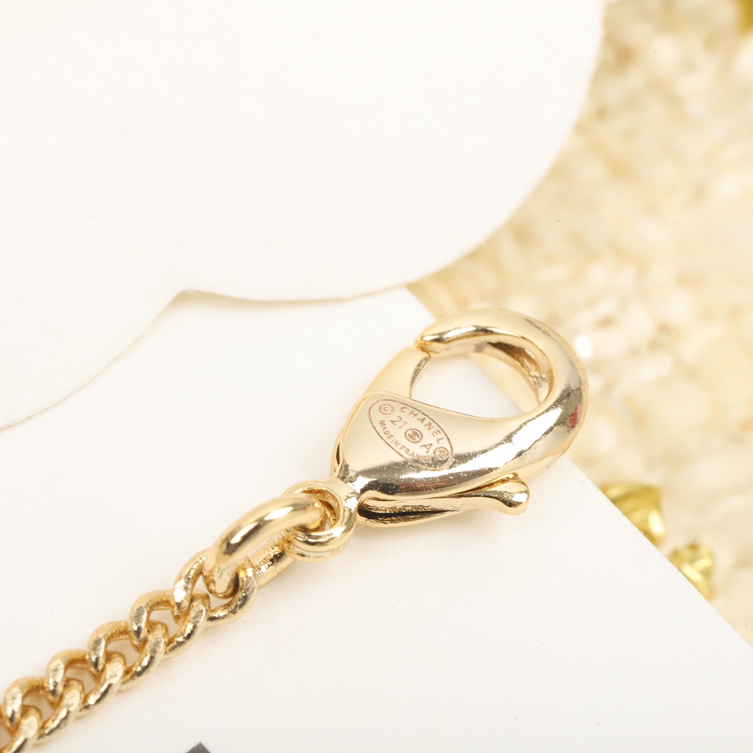 Chanel Necklace White Adjustable L