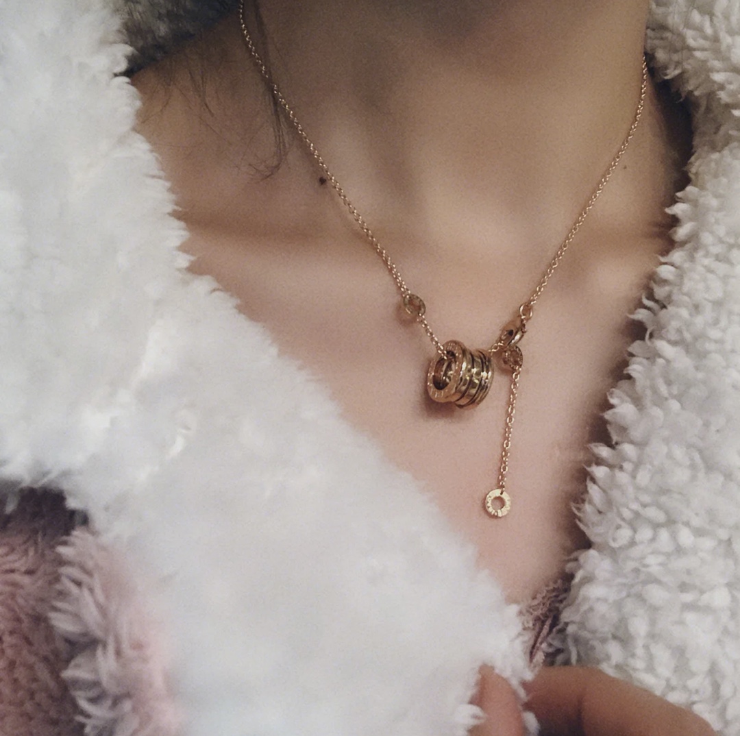 Bvlgari Necklace Platinum Rose Gold S-l