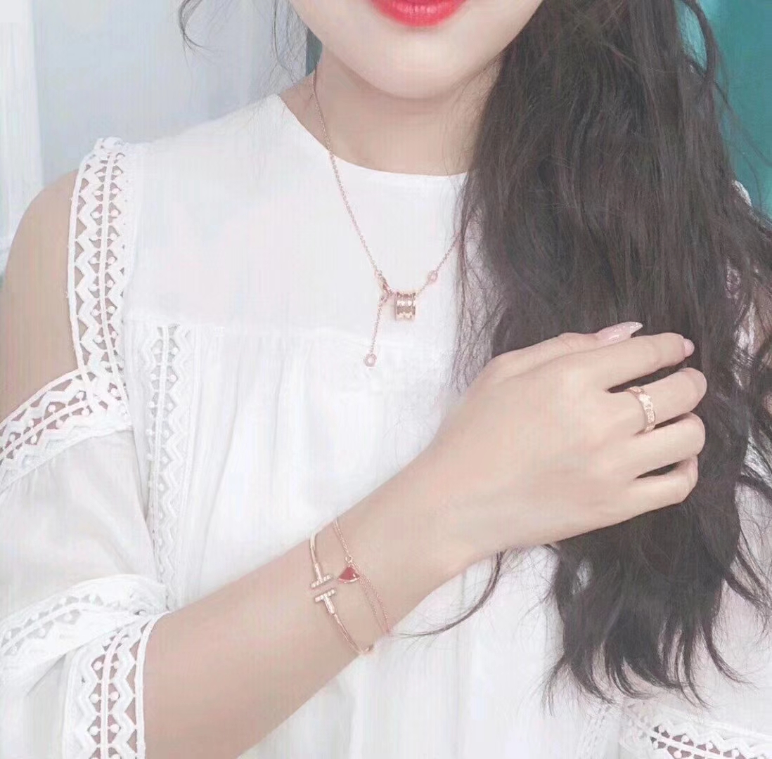 Bvlgari Necklace Platinum Rose Gold S-l