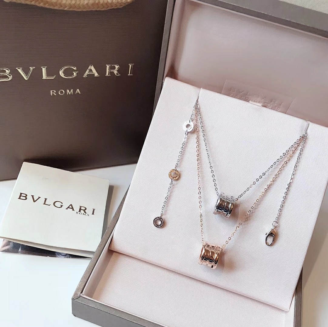 Bvlgari Necklace Platinum Rose Gold S-l