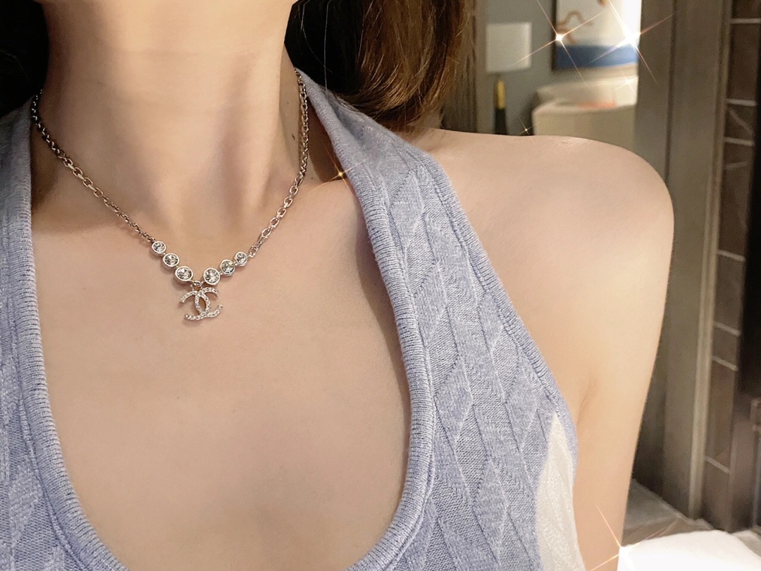 Chanel Necklace Silver Gold