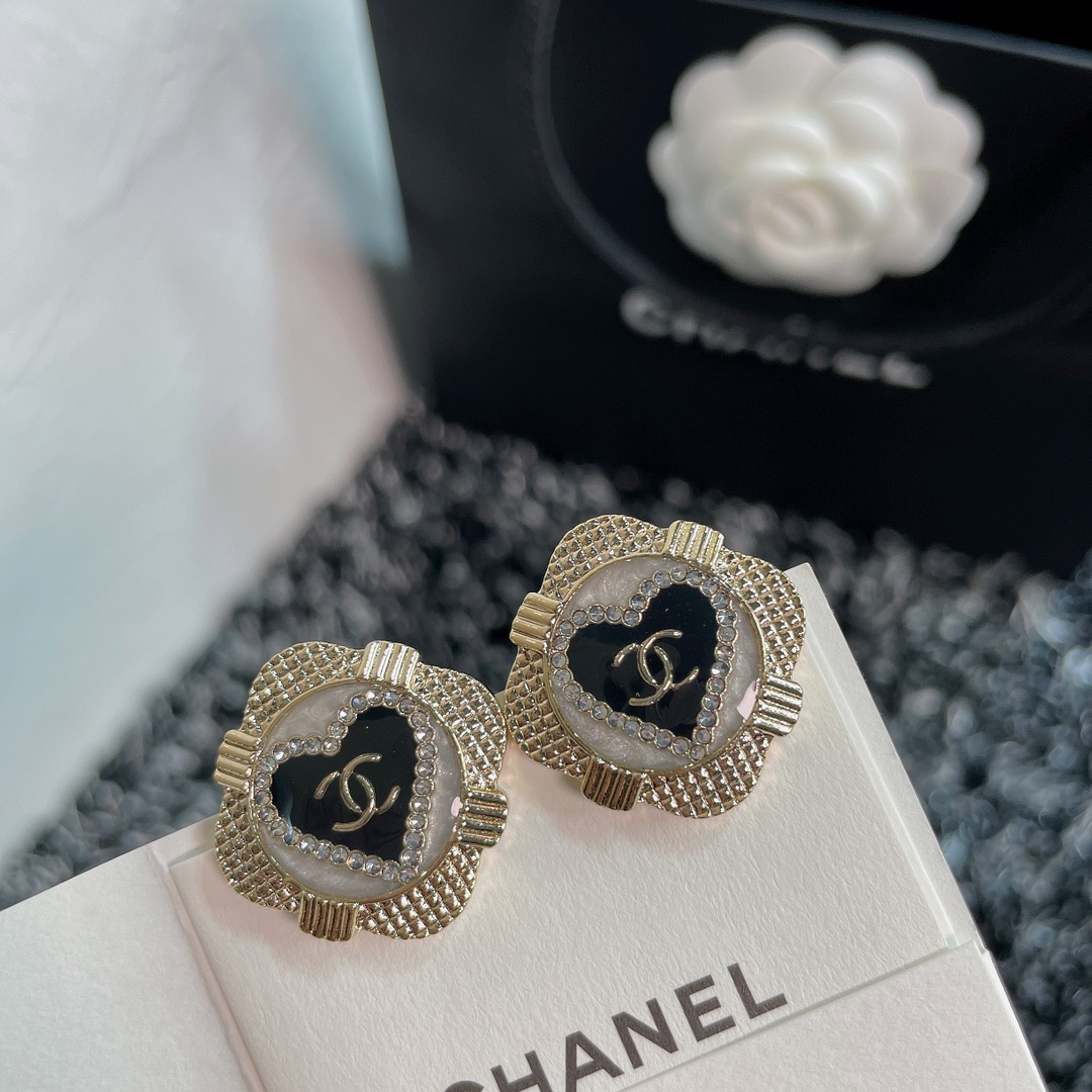 Chanel Earrings Black