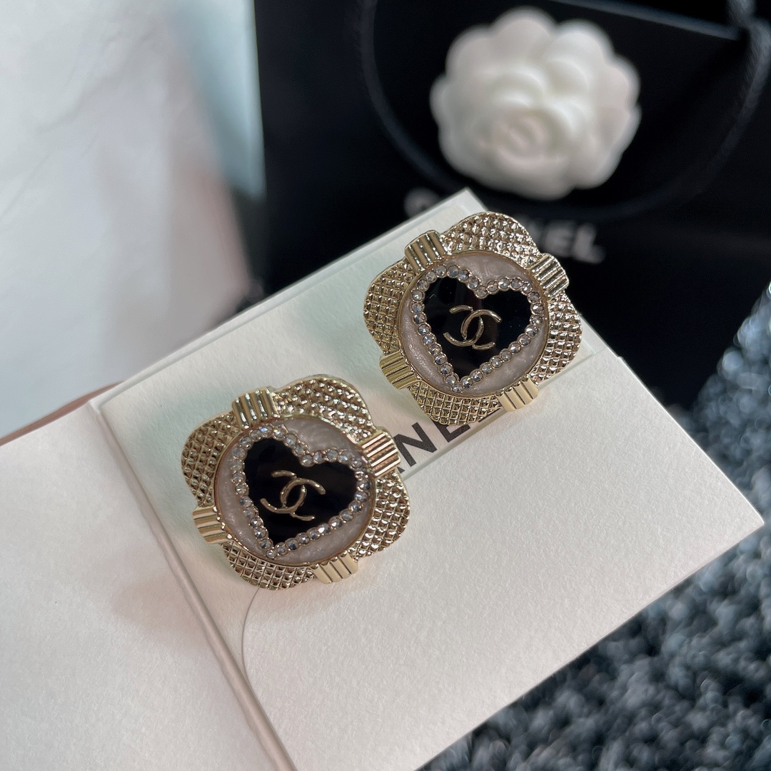 Chanel Earrings Black