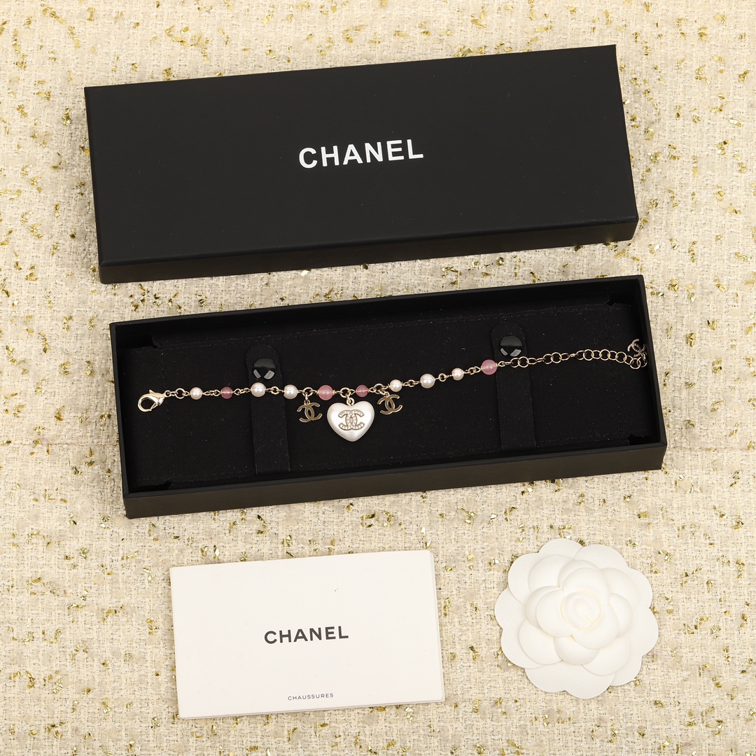 Chanel Bracelet Pearl Pink Adjustable