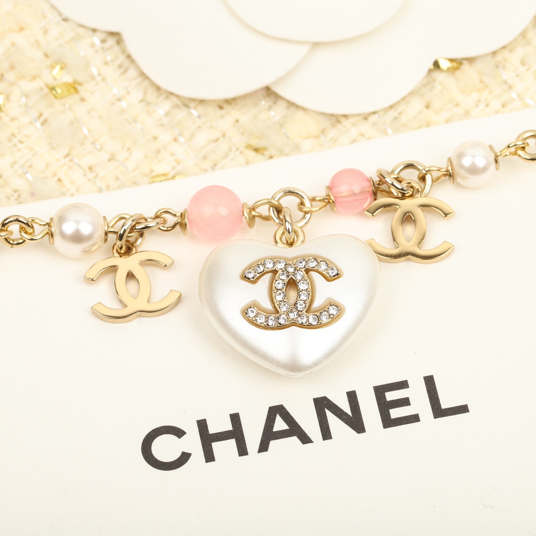 Chanel Bracelet Pearl Pink Adjustable