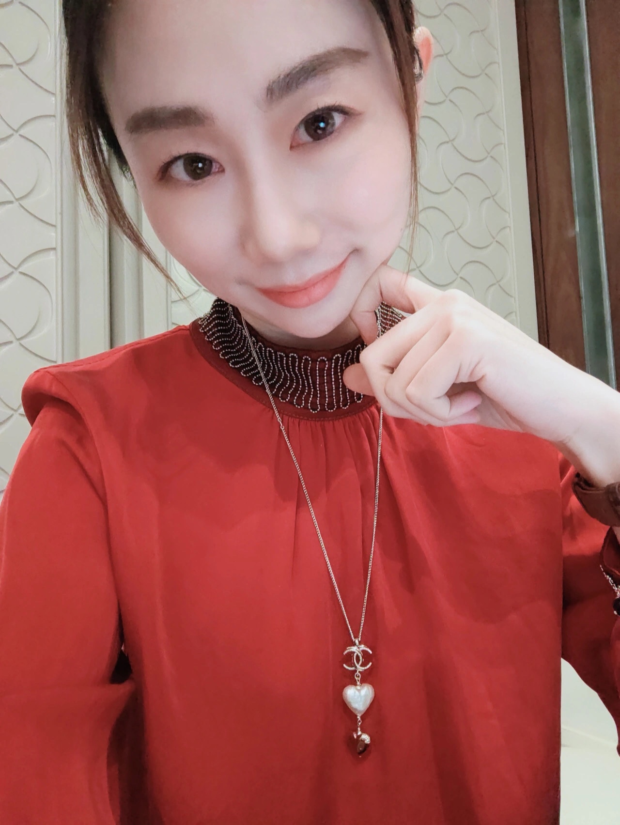 Chanel Necklace Pearl Gold Adjustable