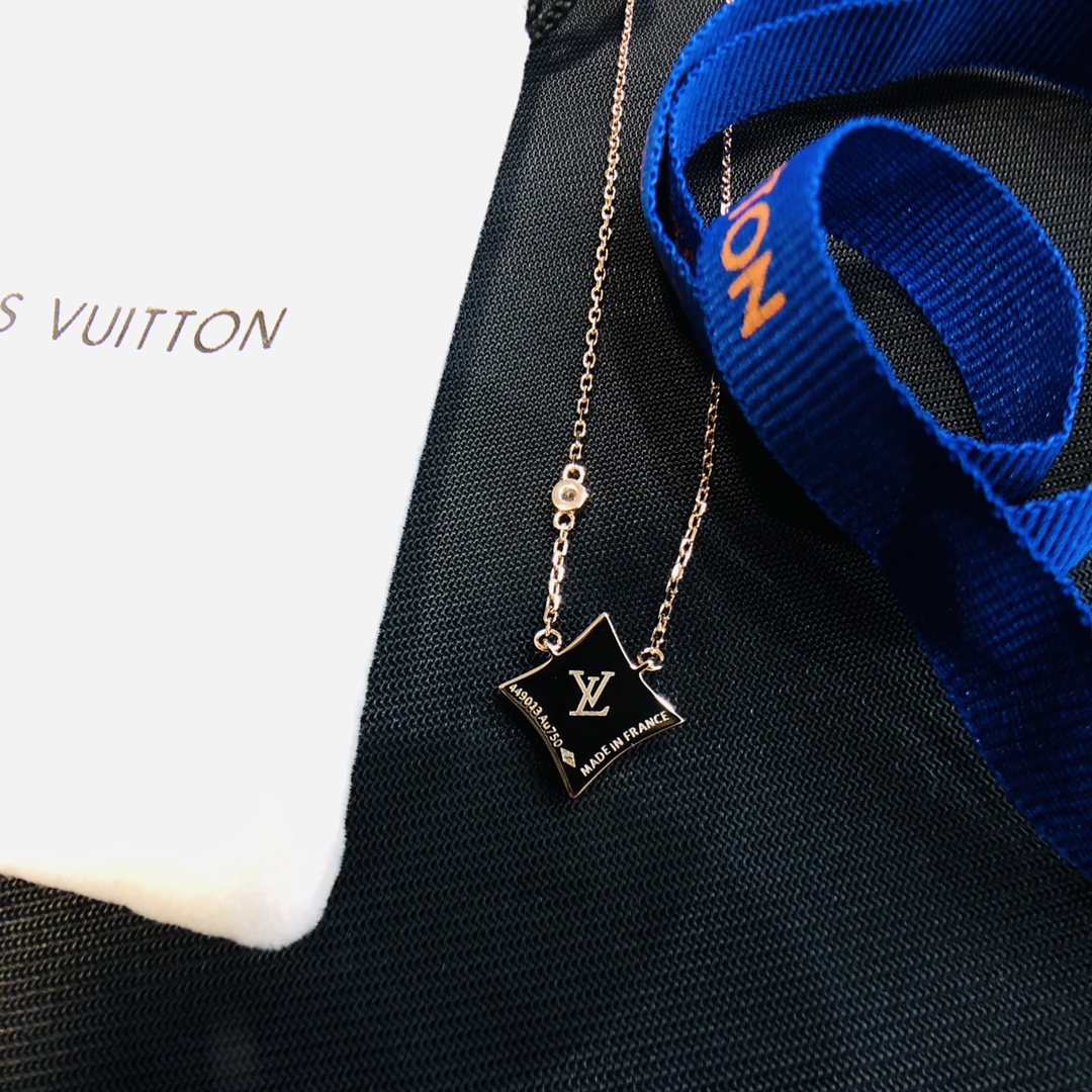 Louis Vuitton Necklace Silver Gold L