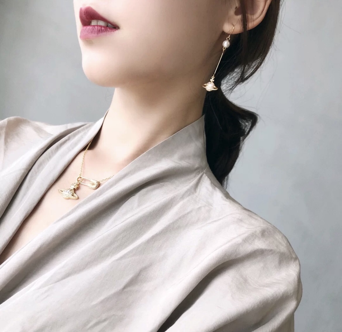 Viviennewestwood Necklace Silver Gold S