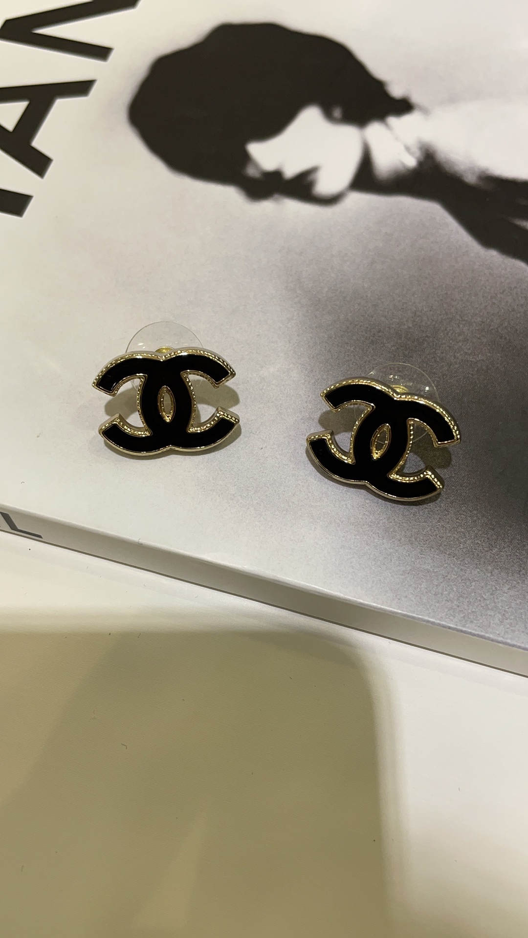 Chanel Earrings Black
