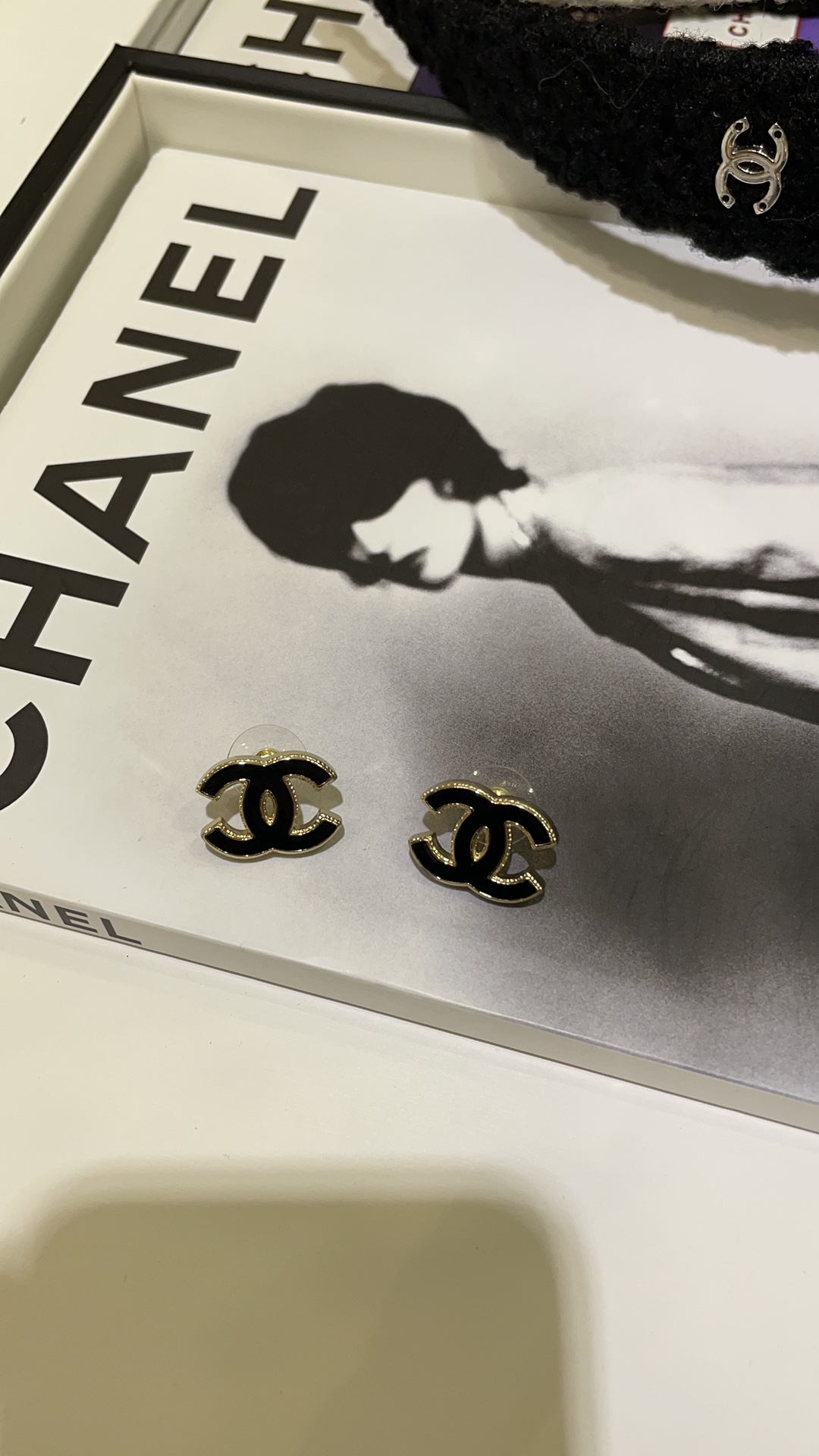 Chanel Earrings Black