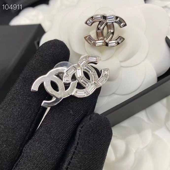 Chanel Earrings Silver Silver