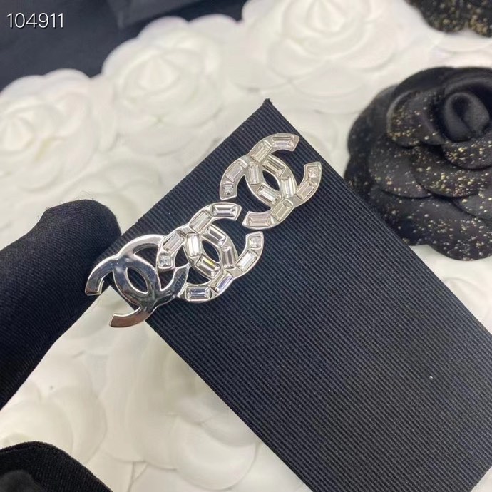 Chanel Earrings Silver Silver