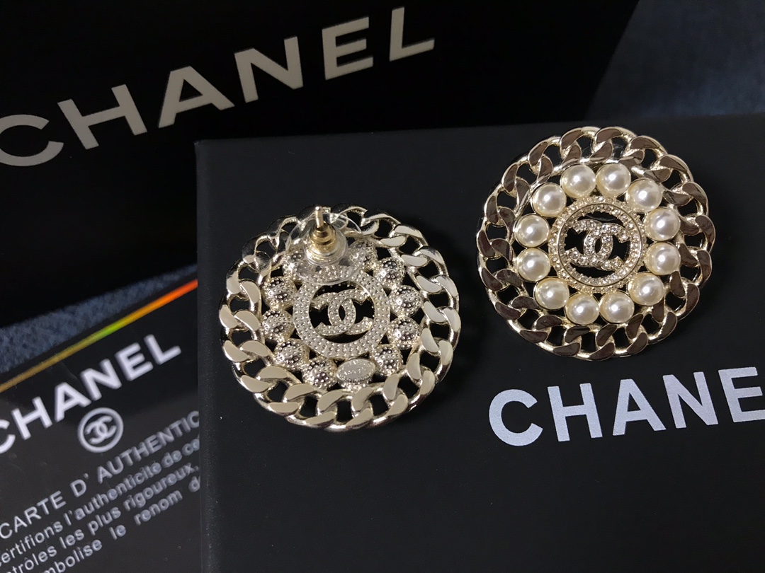 Chanel Earrings Silver S