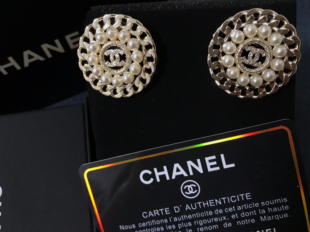 Chanel Earrings Silver S