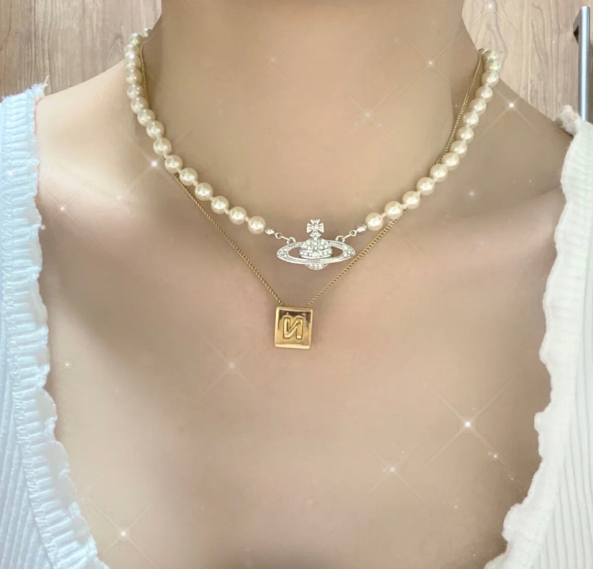 Viviennewestwood Necklace Pearl S