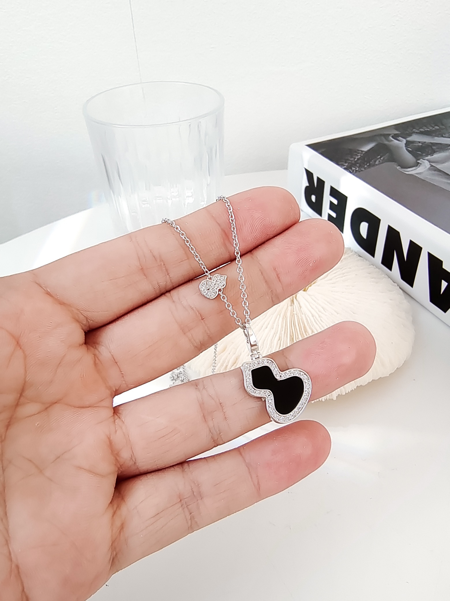 Qeelin Necklace Silver Inlaid M-l