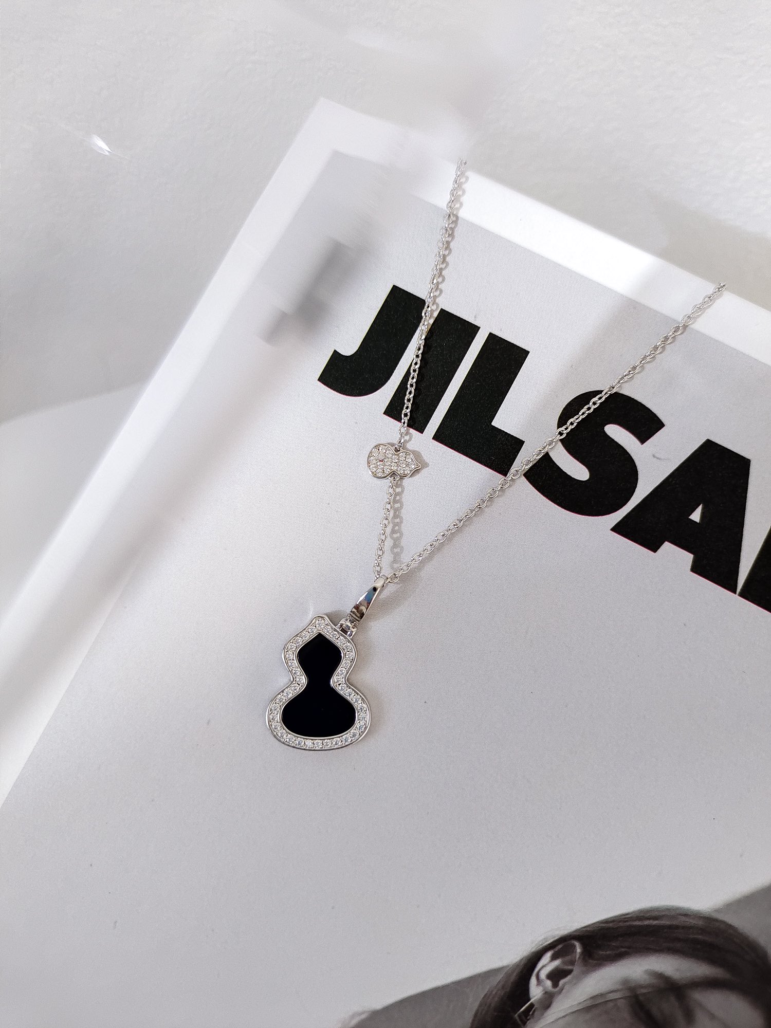 Qeelin Necklace Silver Inlaid M-l