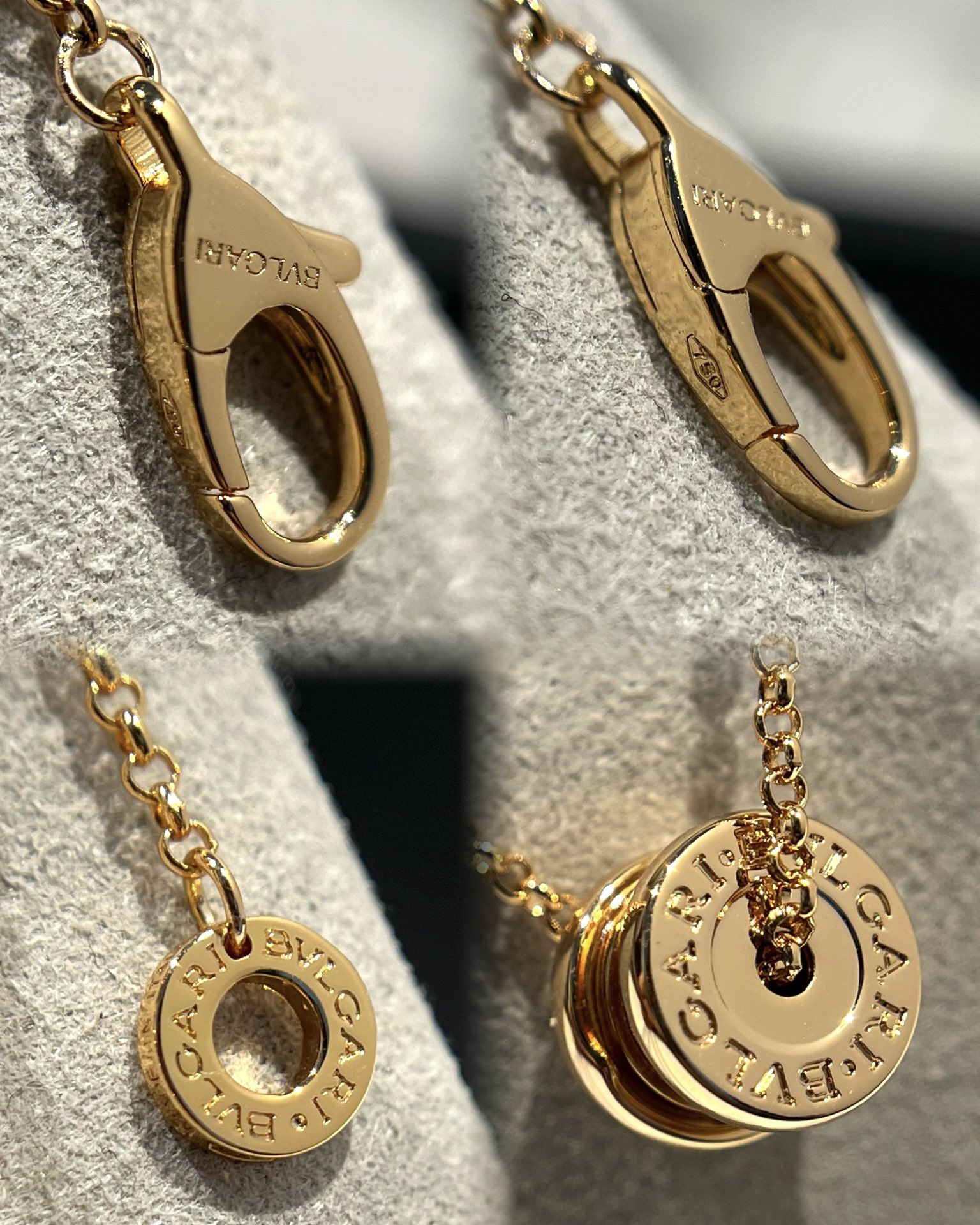 Bvlgari Necklace Gold Adjustable 45cm-m