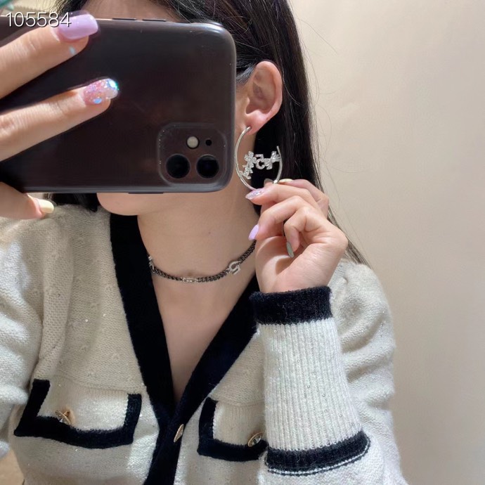 Chanel Earrings Silver