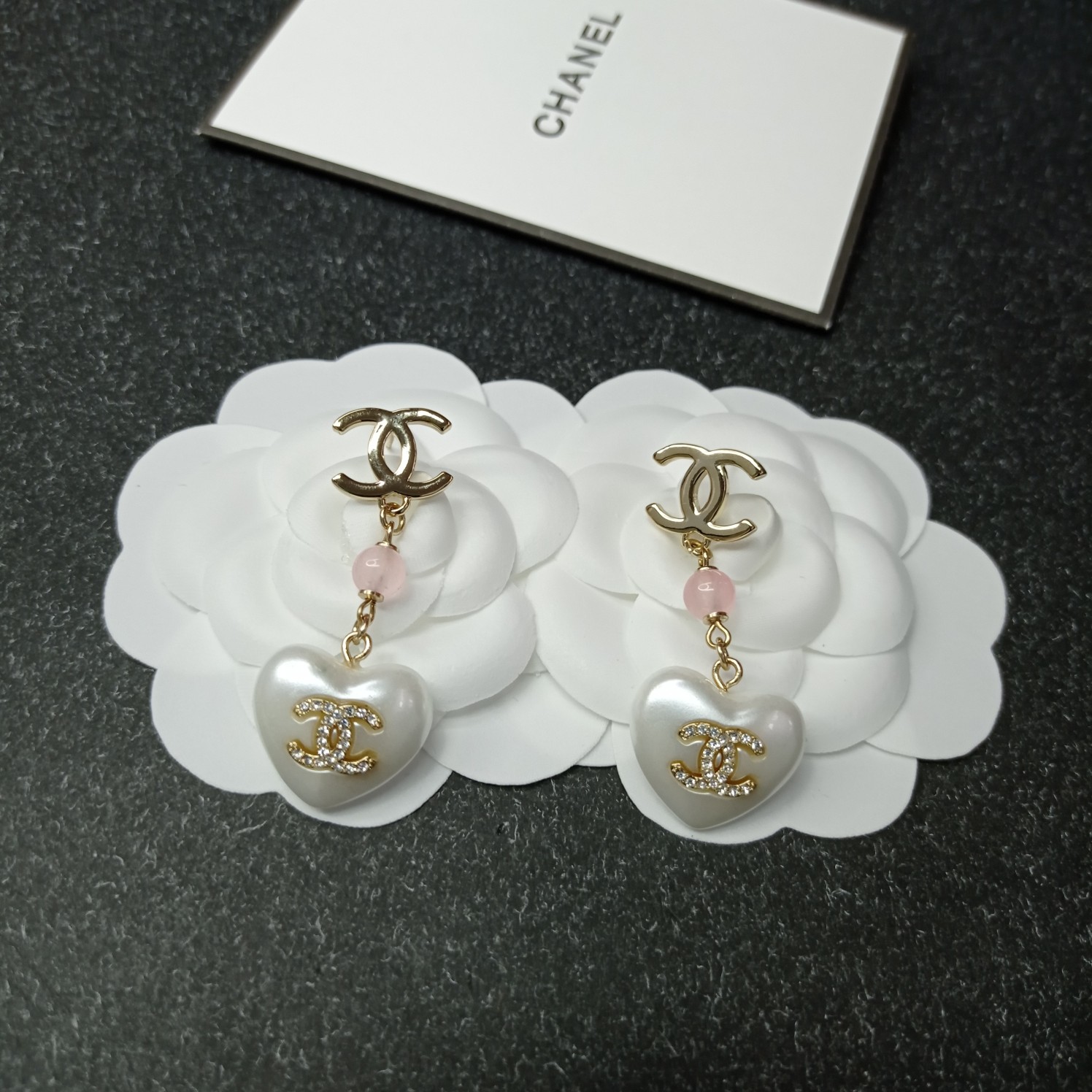 Chanel Earrings Pink L