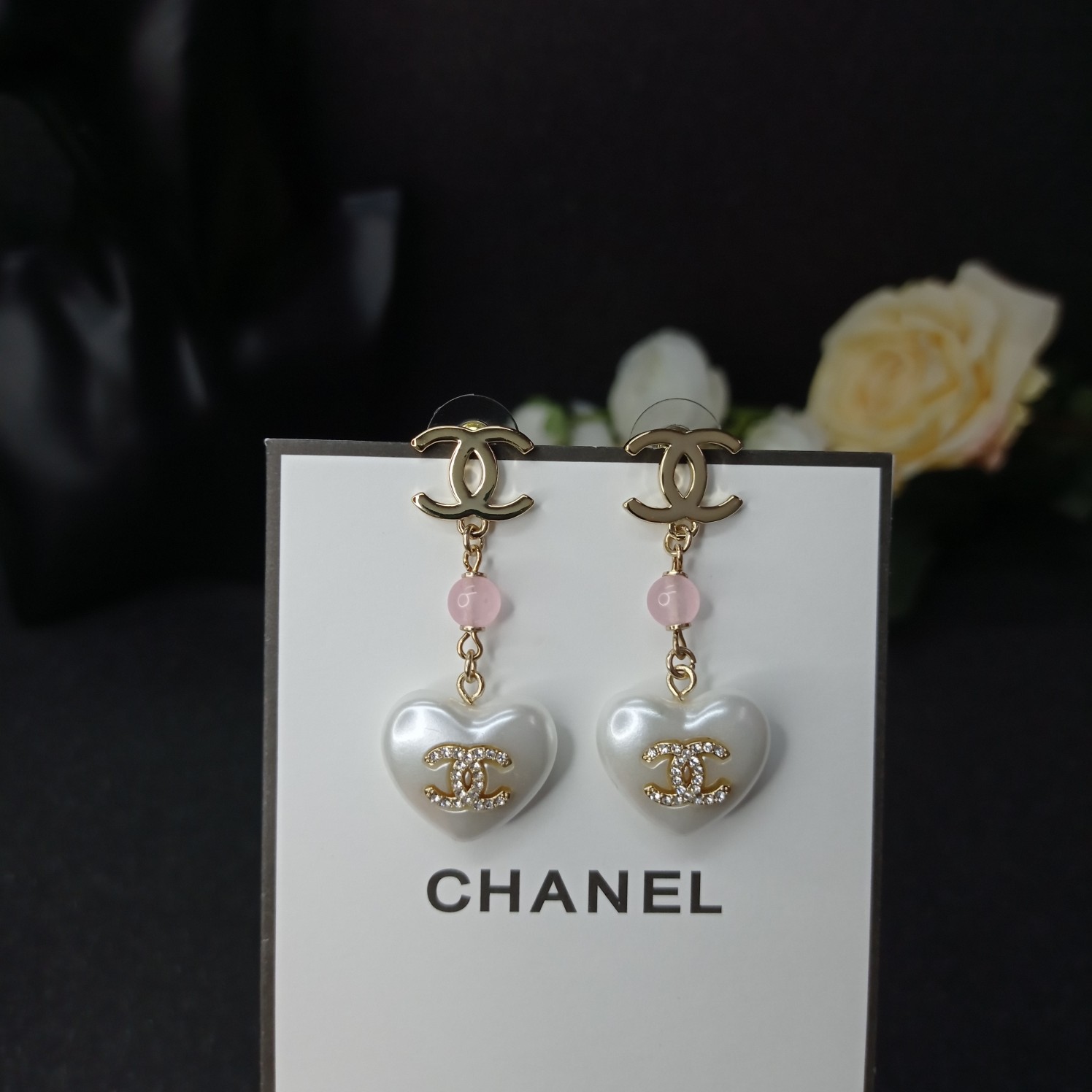 Chanel Earrings Pink L
