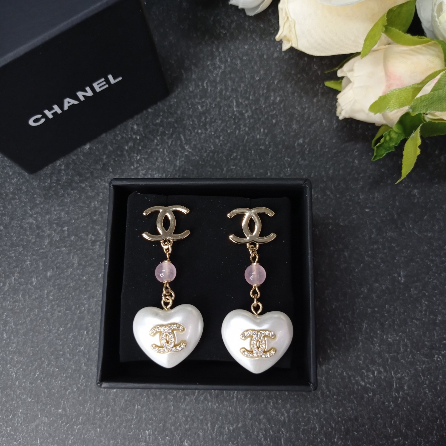 Chanel Earrings Pink L