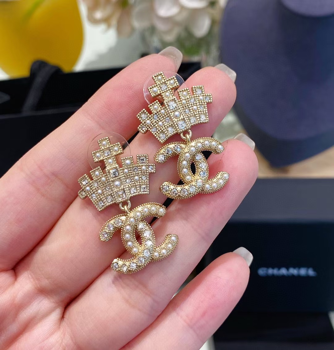 Chanel Earrings Pearl L