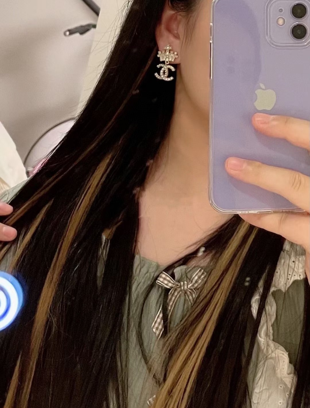 Chanel Earrings Pearl L