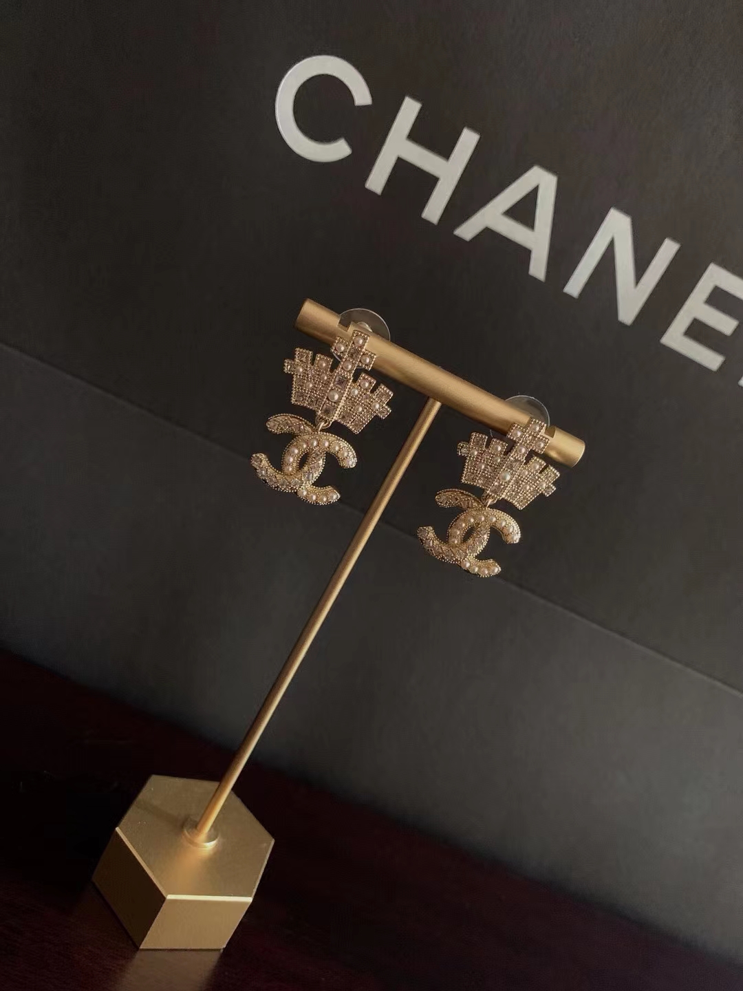 Chanel Earrings Pearl L