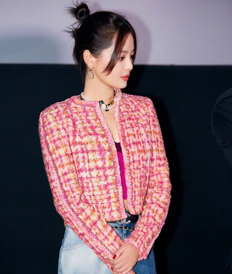 Chanel Necklace Pearl Black L