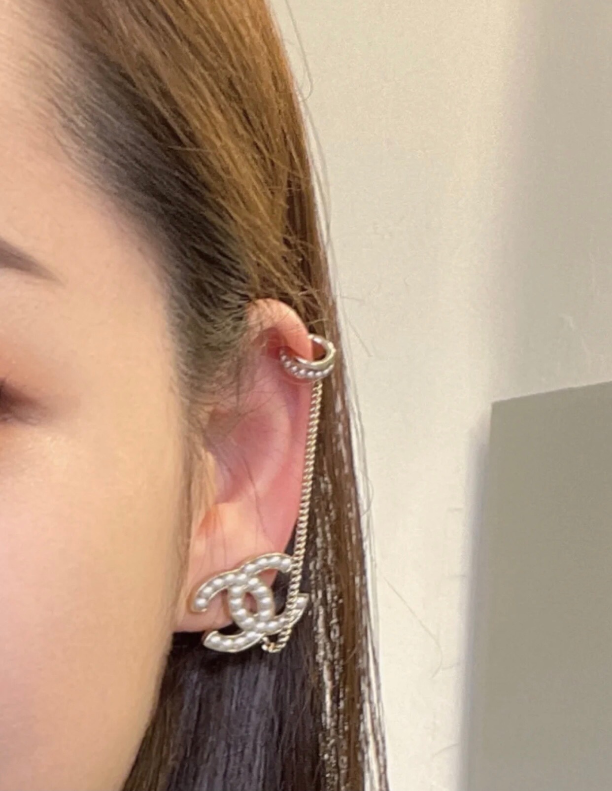 Chanel Earrings Pearl L
