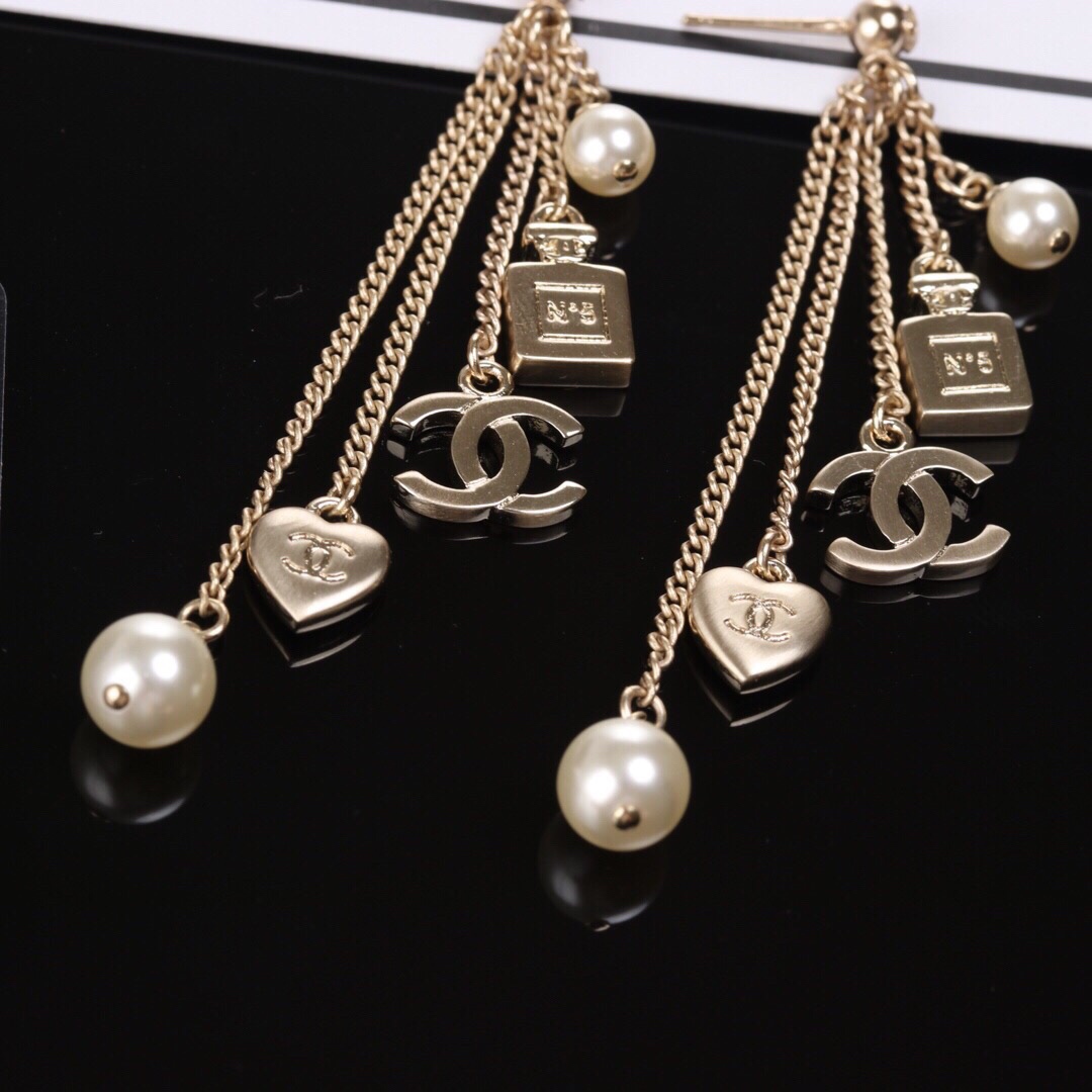 Chanel Earrings Silver L