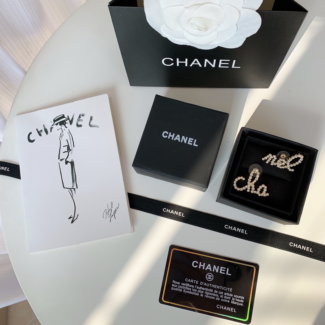 Chanel Earrings Silver L