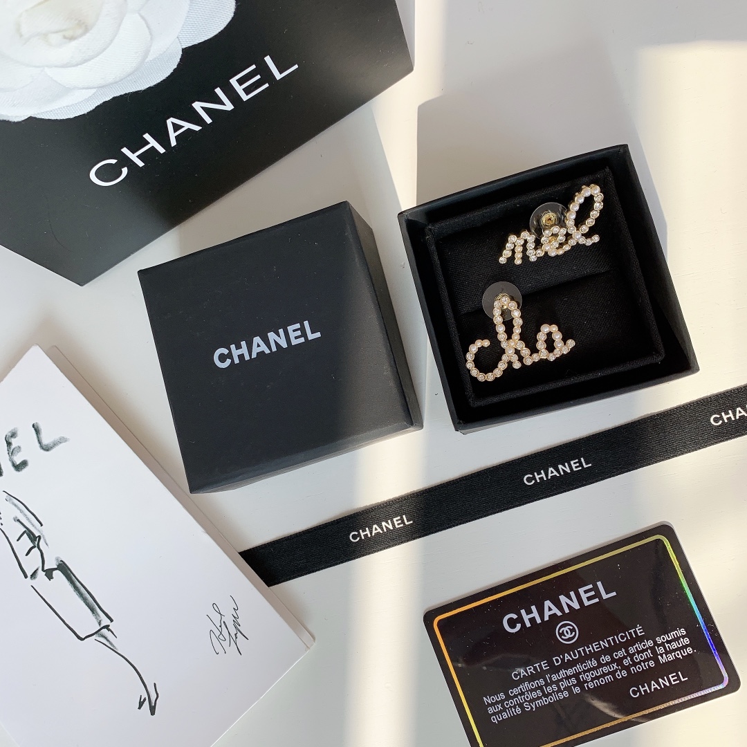 Chanel Earrings Silver L