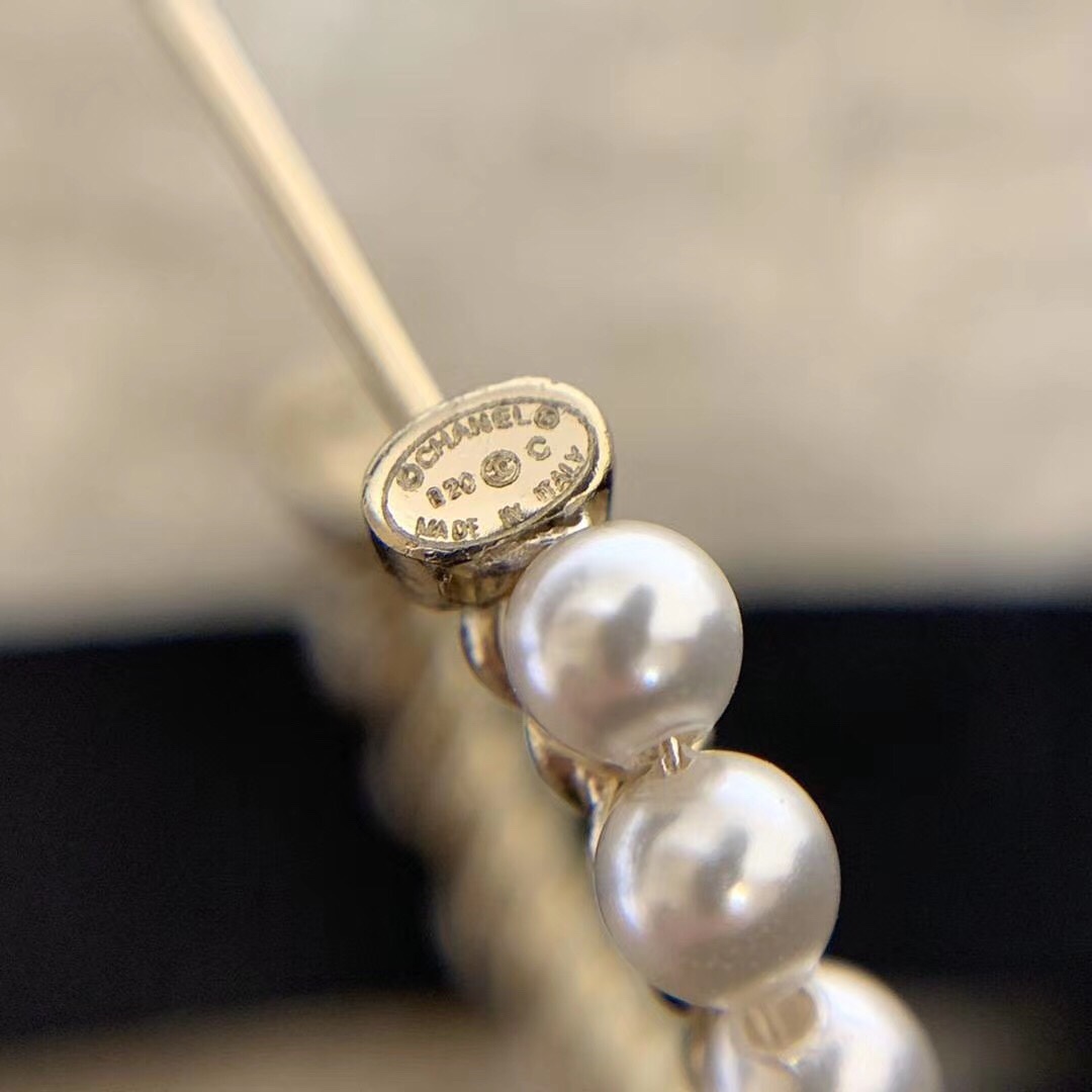 Chanel Earrings Pearl L