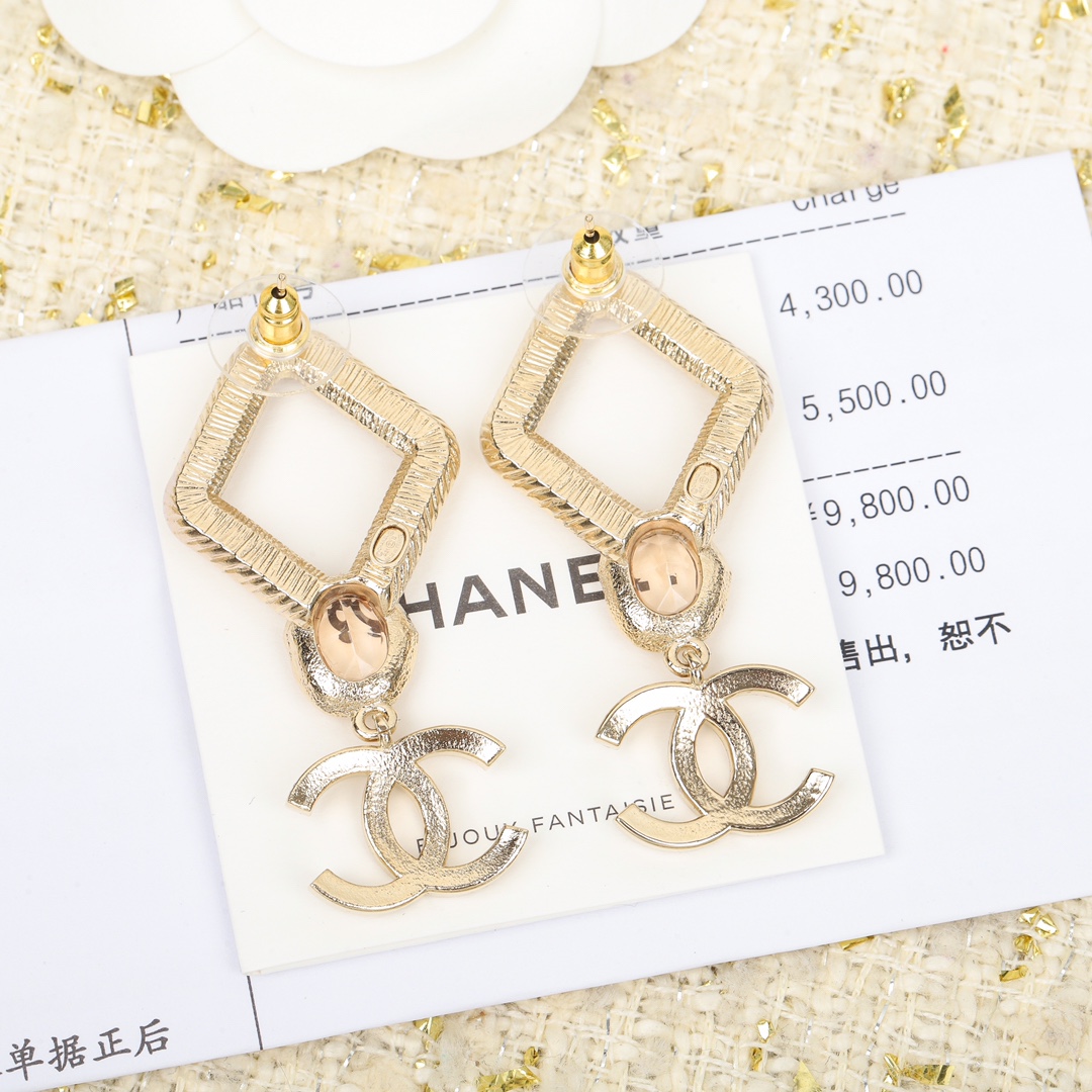 Chanel Earrings Inlaid L