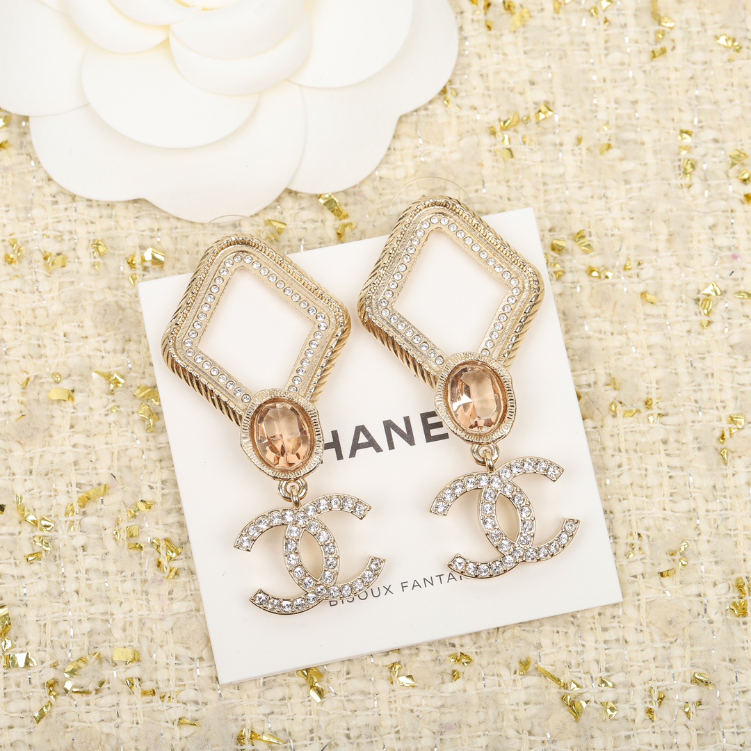 Chanel Earrings Inlaid L
