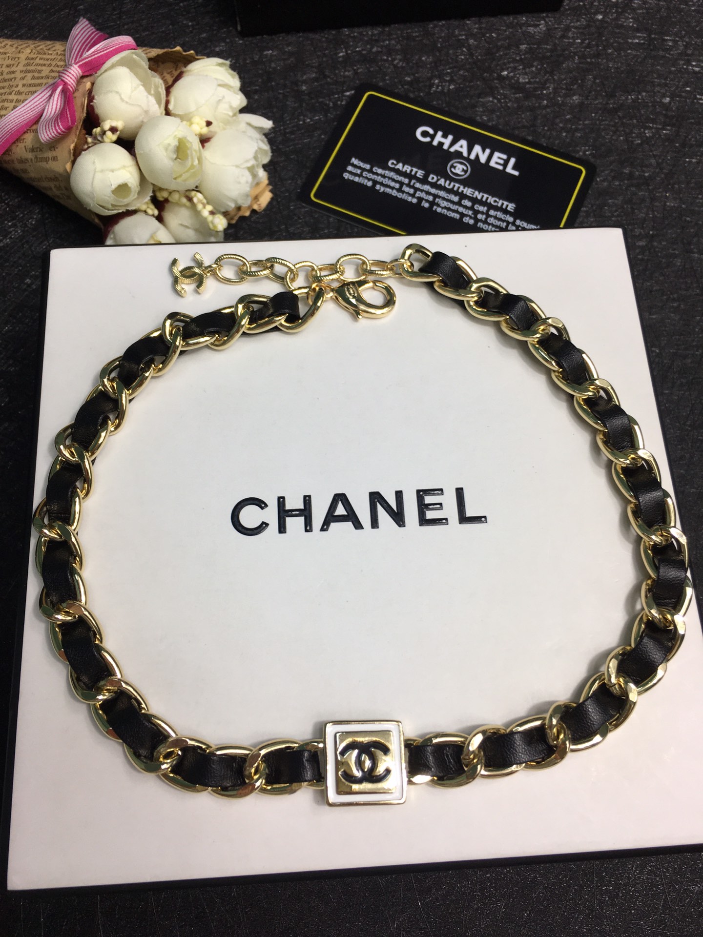 Chanel Necklace Black L