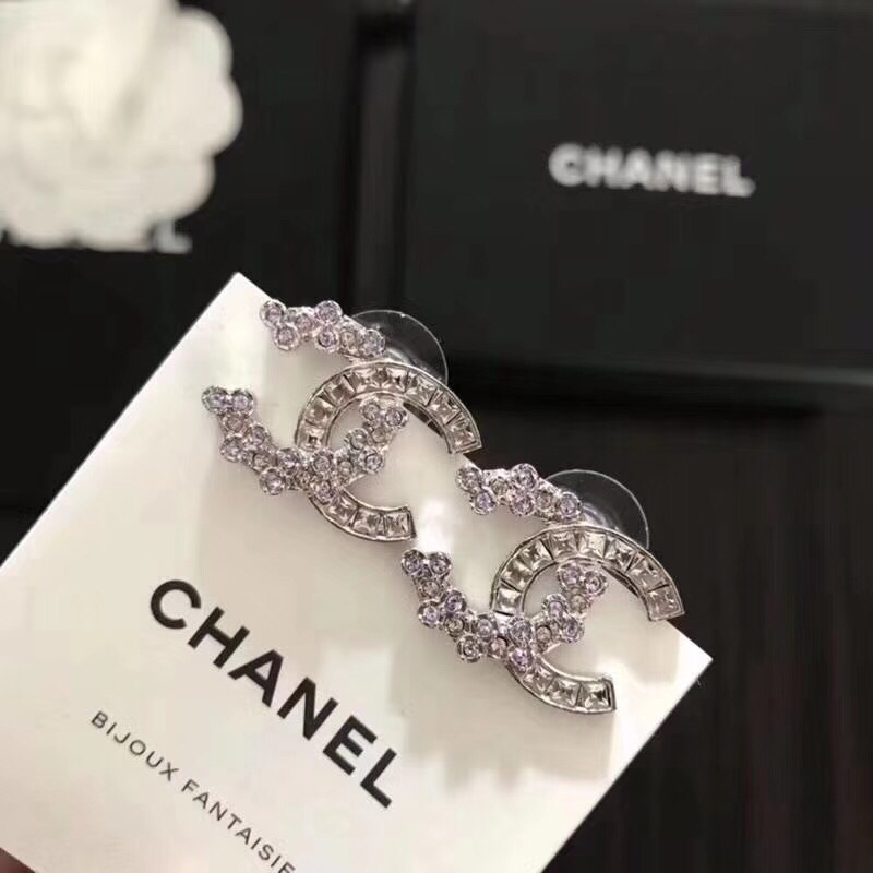 Chanel Earrings Silver Silver Inlaid S-l